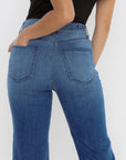 Ali Boot Cut-Coral Blue Denim Back Detail
 Studio 